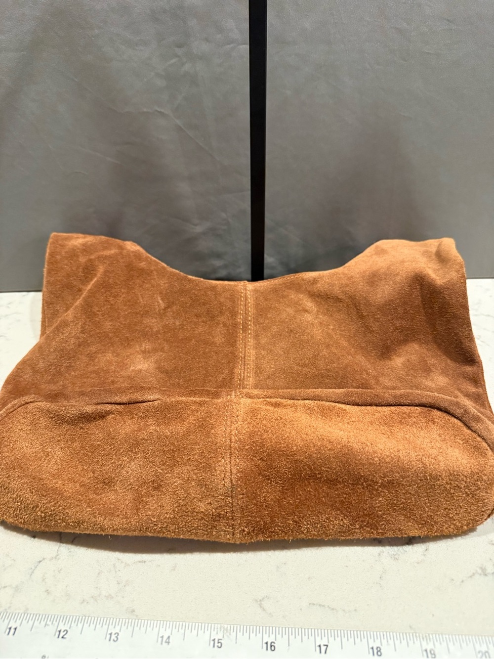 Tan Suede Studded Shoulder Hobo Bag - Unbranded - Picture 8 of 16